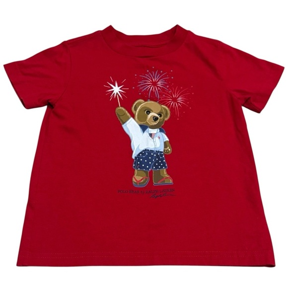Polo Ralph Lauren Fourth of July Big Boys Big Pony Logo Jersey T-Shirt Size 2T - Picture 2 of 7